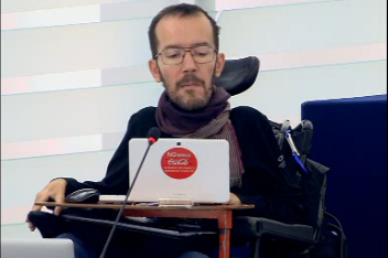 Pablo Echenique en el Parlamento Europeo