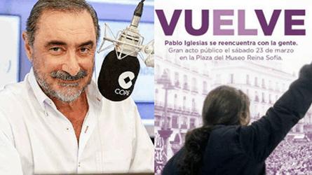 Herrera define a Iglesias y Podemos después del polémico cartel anunciando su vuelta