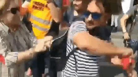 La mujer que recibi un puetazo por parte de un independentista: Los Mossos me dijeron que no denun