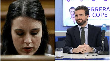Dardo de Casado a Montero: no se habría tolerado que la mujer de Aznar o Rajoy fueran ministras