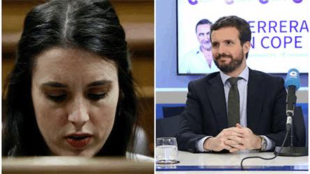 Dardo de Casado a Montero: no se habra tolerado que la mujer de Aznar o Rajoy fueran ministras