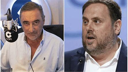 La reaccin de Herrera ante el tono barriobajero de Junqueras: Ya usa el lenguaje carcelario