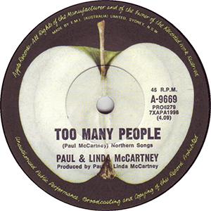 Paul McCartney and Linda McCartney - Too many people