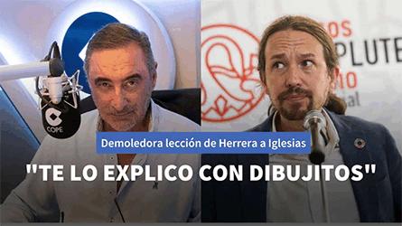 La demoledora leccin de Herrera a Iglesias tras la marcha del Rey: Te lo voy a explicar con dibujit