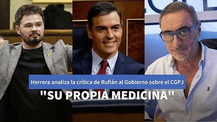 La reflexión de Herrera sobre Rufián por su crítica a Sánchez con la reforma del CGPJ