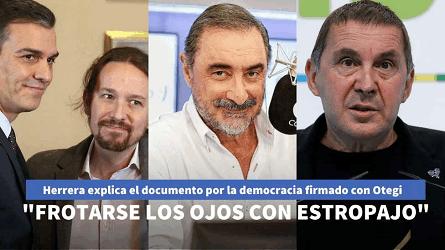 Herrera explica el manifiesto en favor de la democracia que han firmado Snchez e Iglesias con EH Bi