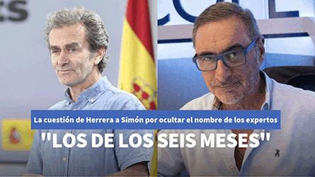 La pregunta de Herrera a Fernando Simn por ocultar el nombre de los expertos que apoyan el estado d