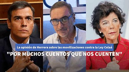 El anlisis de Herrera sobre las manifestaciones contra la Ley Cela: A Snchez deben decirle que ex