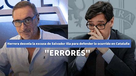 Herrera explica la excusa de Salvador Illa para defender el ataque a las instituciones hecha en Cata