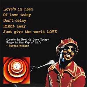 Stevie Wonder - Loves in need of love today.