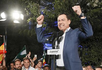 El PP hace historia y Juanma Moreno consigue la mayora absoluta en Andaluca con 58 escaos