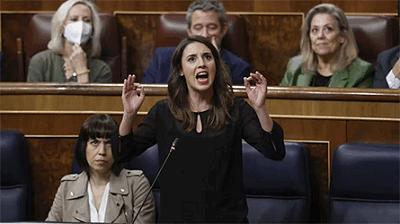 Irene Montero acusa al PP de promover la cultura de la violacin y Meritxell Batet abronca a la mini